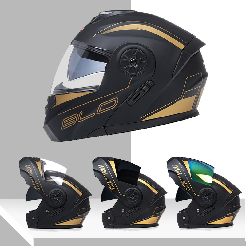 Dual Visor Motorcycle Racing Helmet - Helm met dubbele lens Modulaire mode