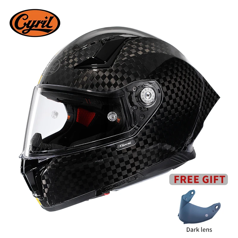 Carbon Fiber Lightweight Motorcycle Helmet - Unisex Lichtgewicht Carbon Fiber Kevlar Full