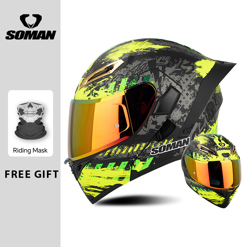 Modular Flip Up Motorcycle Helmet Dot Approved - Heren Motorhelm DOT Goedgekeurde Flip Up