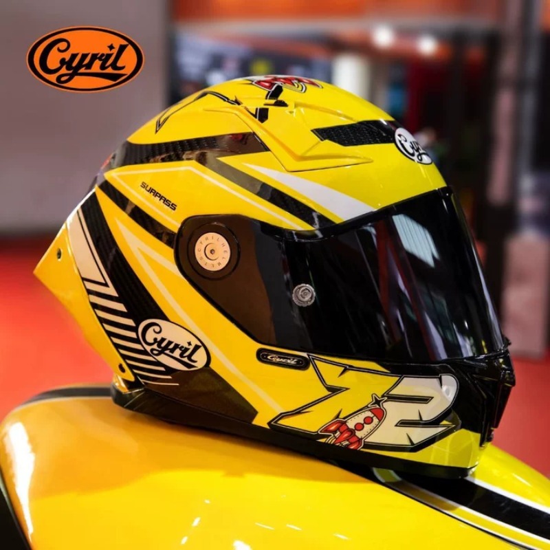 Carbon Fiber Lightweight Motorcycle Helmet - CYRIL Koolstofvezel motorhelm met volledig gezicht