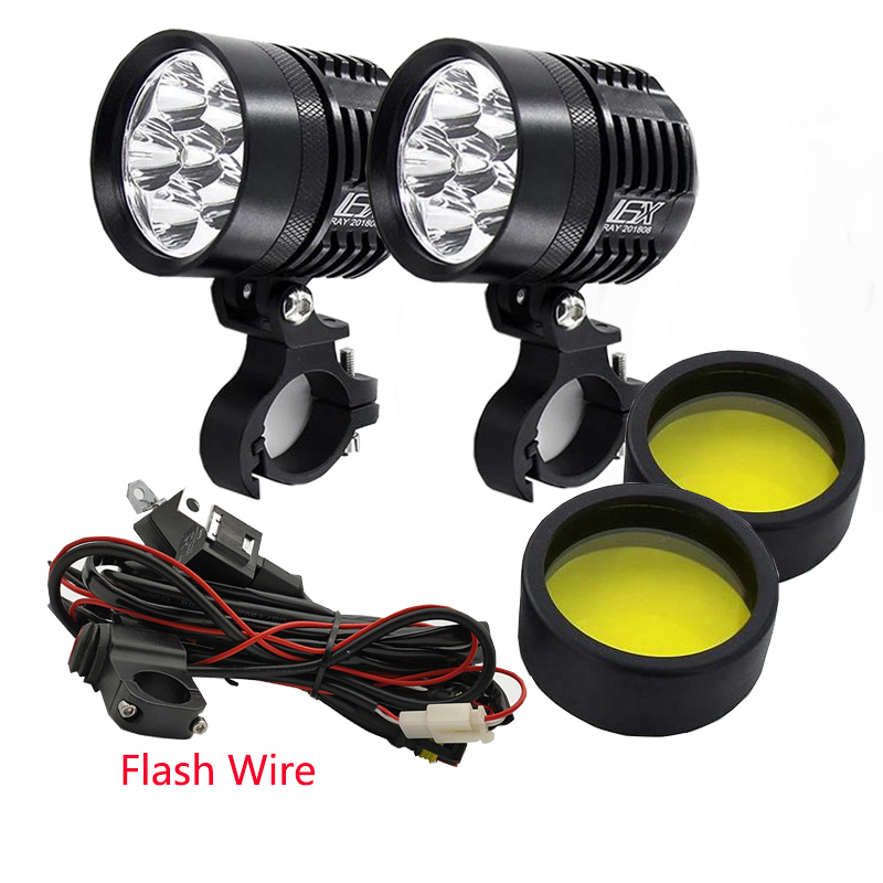 Universal Motorcycle Led Headlight Projector - 2 Stuks Universele L6X Koplamp Led
