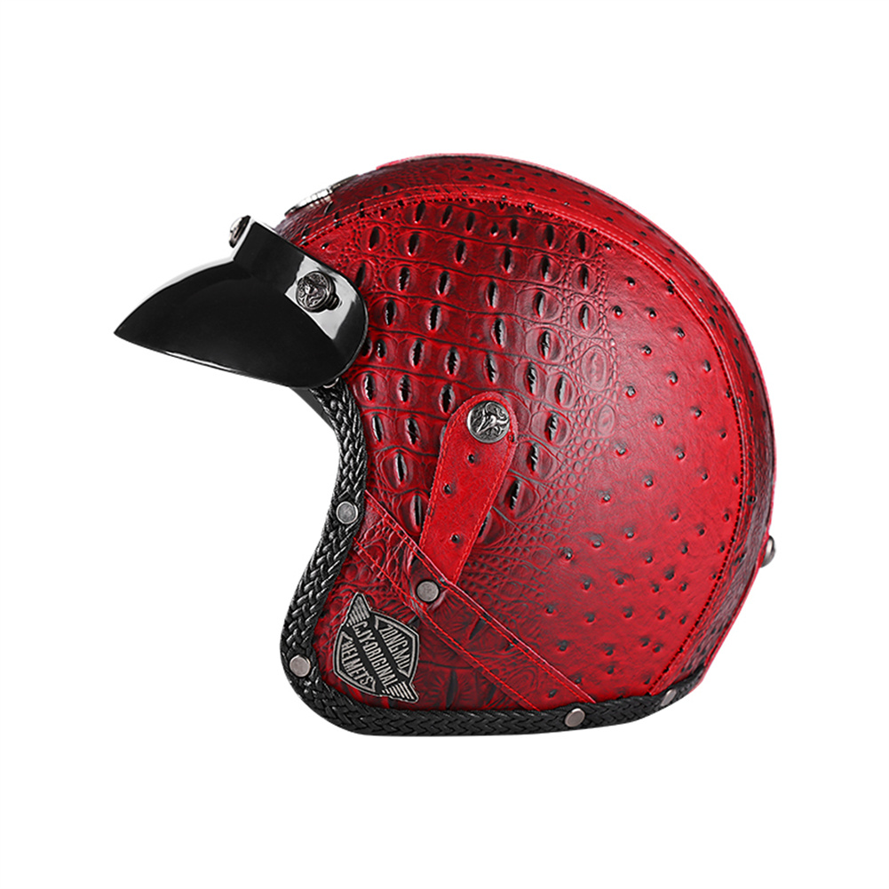 Vintage Open Face Retro Helmet - DOT 3/4 Open Gezicht Motorfiets Retro