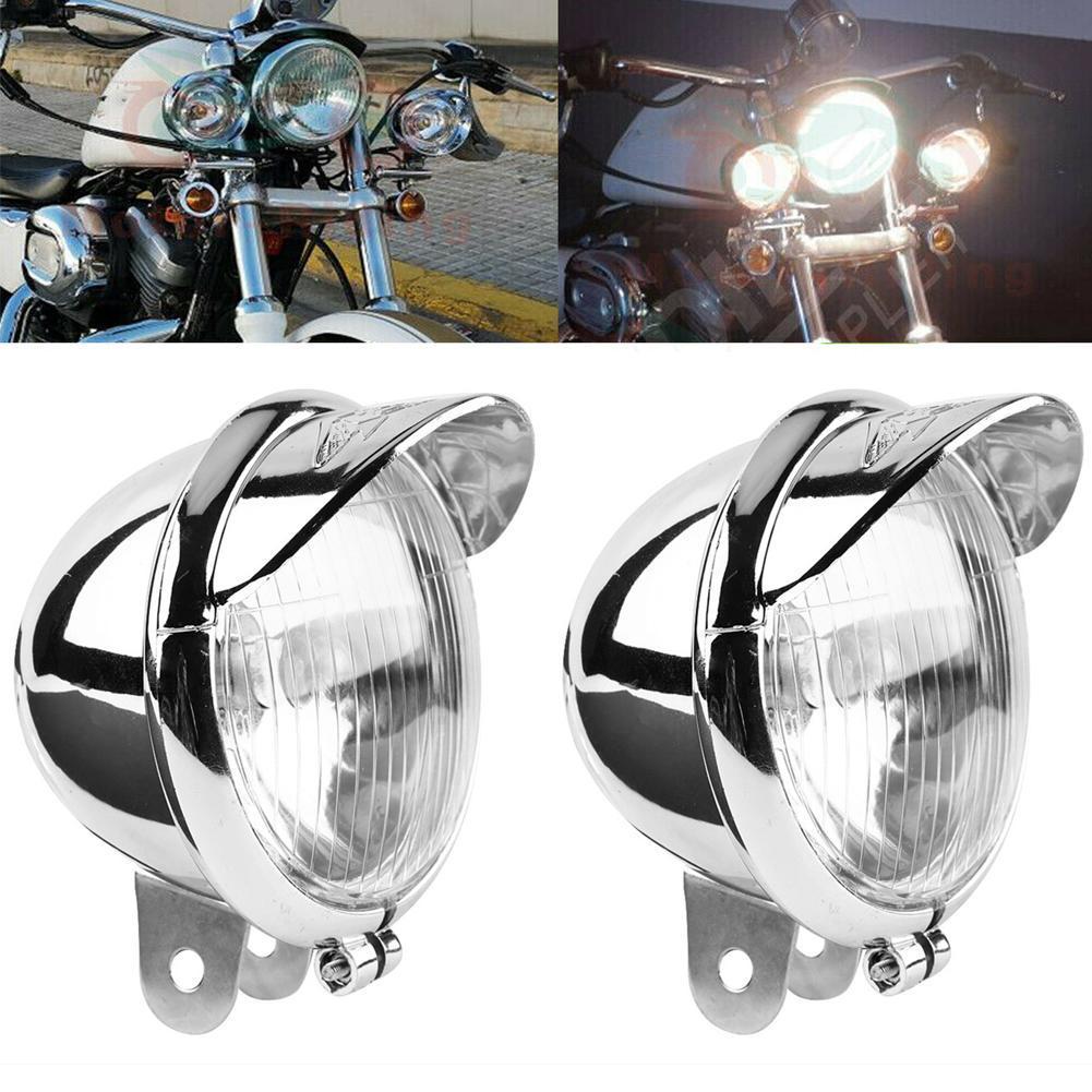 Universal Motorcycle Led Headlight Projector - Chrome Universele Motorfiets Mistlampen Koplamp Lamp