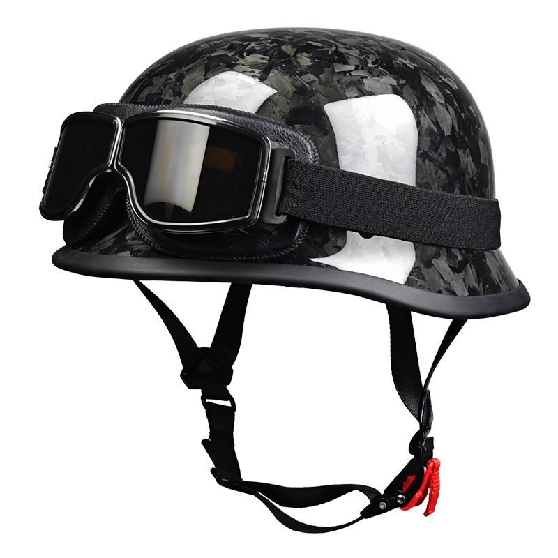 Carbon Fiber Lightweight Motorcycle Helmet - Premium gesmede koolstofvezel halve helm, lichtgewicht