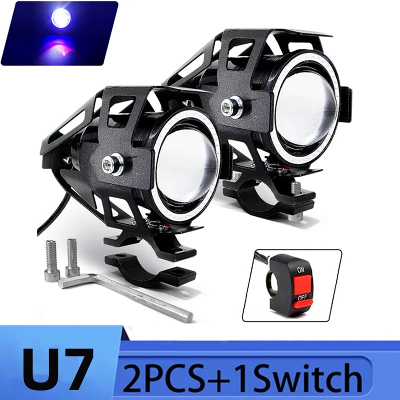 Universal Motorcycle Led Headlight Projector - U7 LED Extra Heldere Motorfiets Angel