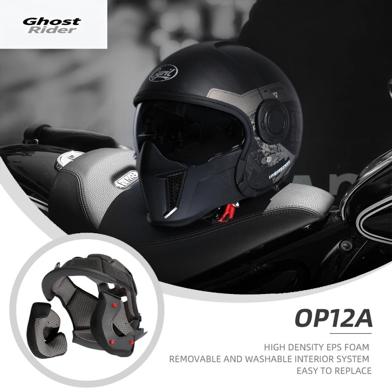 Quick Release Buckle Motorcycle Helmet - OP12A Modulaire Motorhelm, Dubbelvizier Omhoogklapbare Volledige