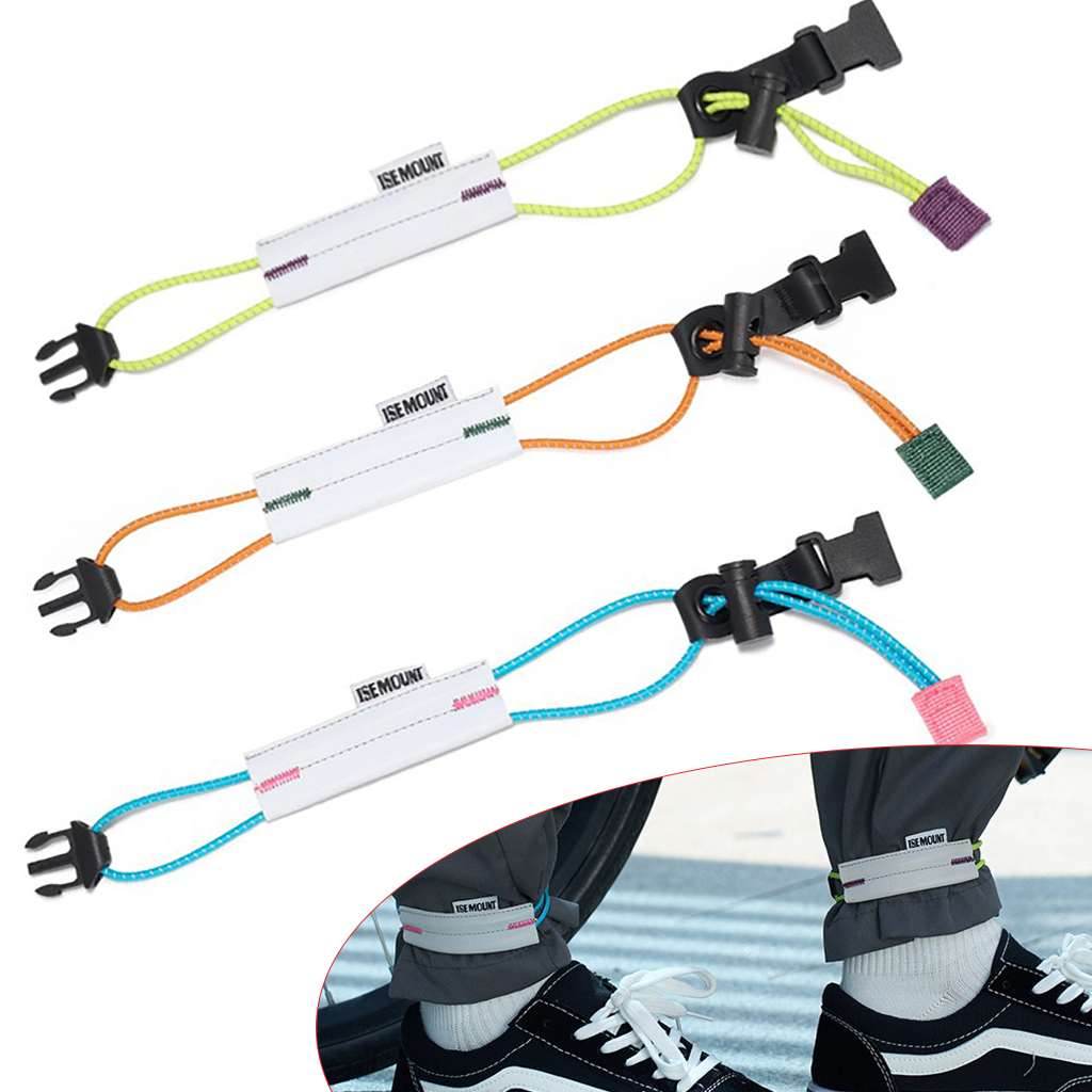 Riding Gear - Reflecterende fietsbroekriem Verstelbare fietsbeenclipriem Fluorescerende veiligheidsreflecterende