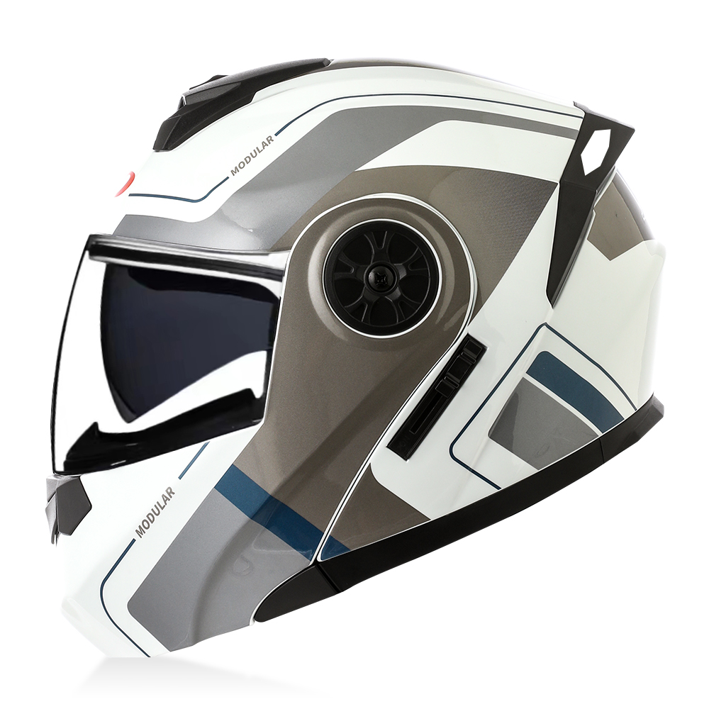 Modular Flip Up Motorcycle Helmet Dot Approved - Hoge kwaliteit modulaire flip-up motorhelm met