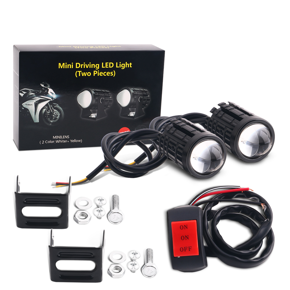 Universal Motorcycle Led Headlight Projector - 2 Stuks Universele Motorfiets Led Koplamp