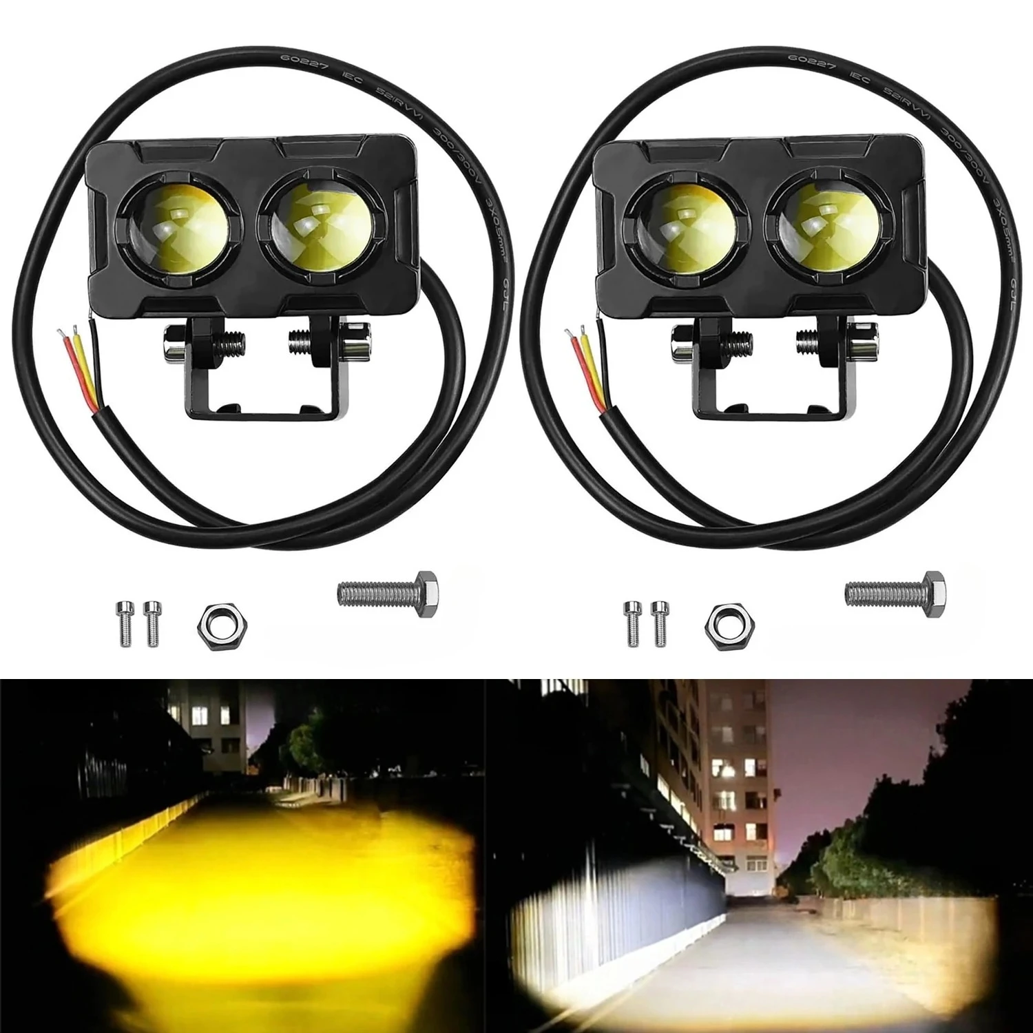 Atv Parts - 1/2 Stuks Motorfiets Led Mistlampen Atv
