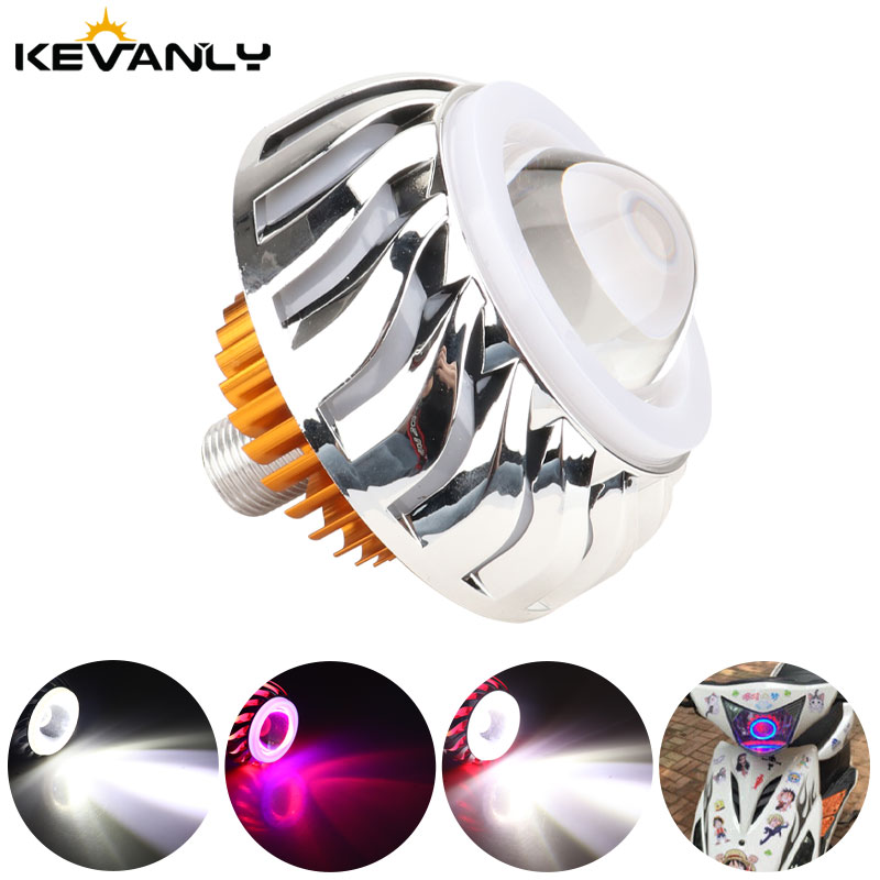Universal Motorcycle Led Headlight Projector - 1 Stuks Auto Motorfiets Koplamp Dual