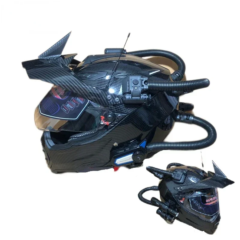 Full Face Motorcycle Helmet With Bluetooth - Retro helm motorfiets off-road rallyhelmen coole