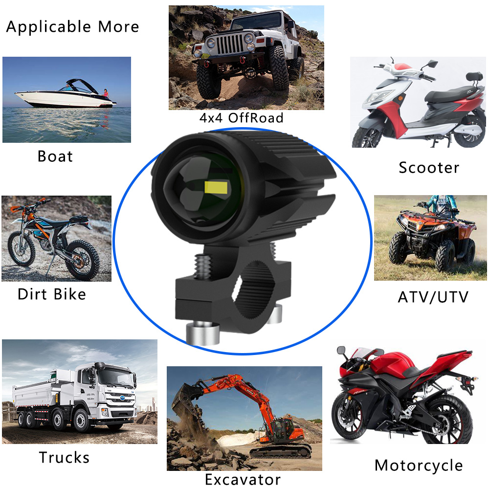 Extra Led Koplampen Voor Motor - Universal Motorcycle Led Headlight Projector recensie en prijs