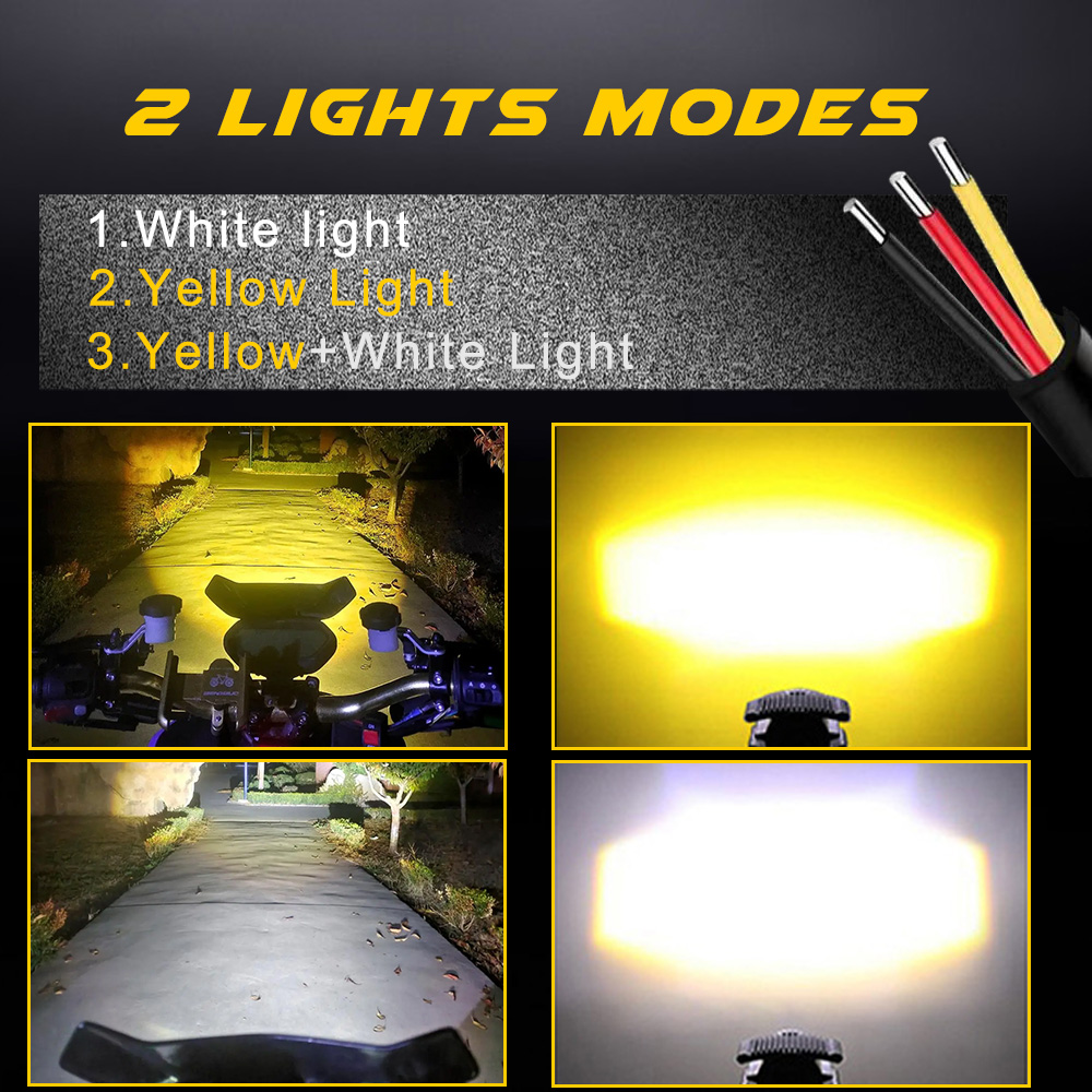Extra Led Koplampen Voor Motor - Universal Motorcycle Led Headlight Projector recensie en prijs