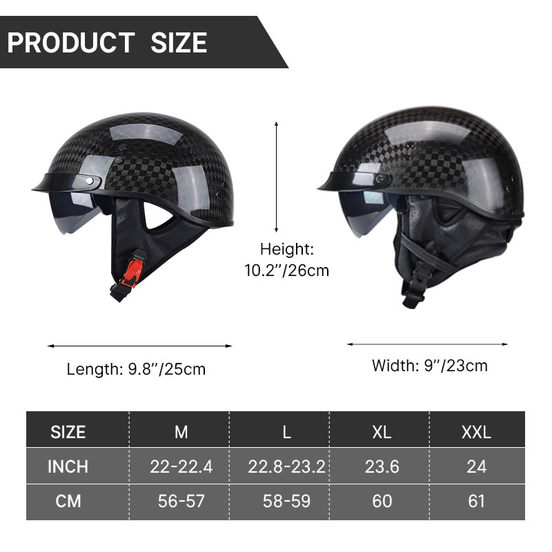Lichtgewicht 12K glanzend zwar - Carbon Fiber Lightweight Motorcycle Helmet recensie en prijs