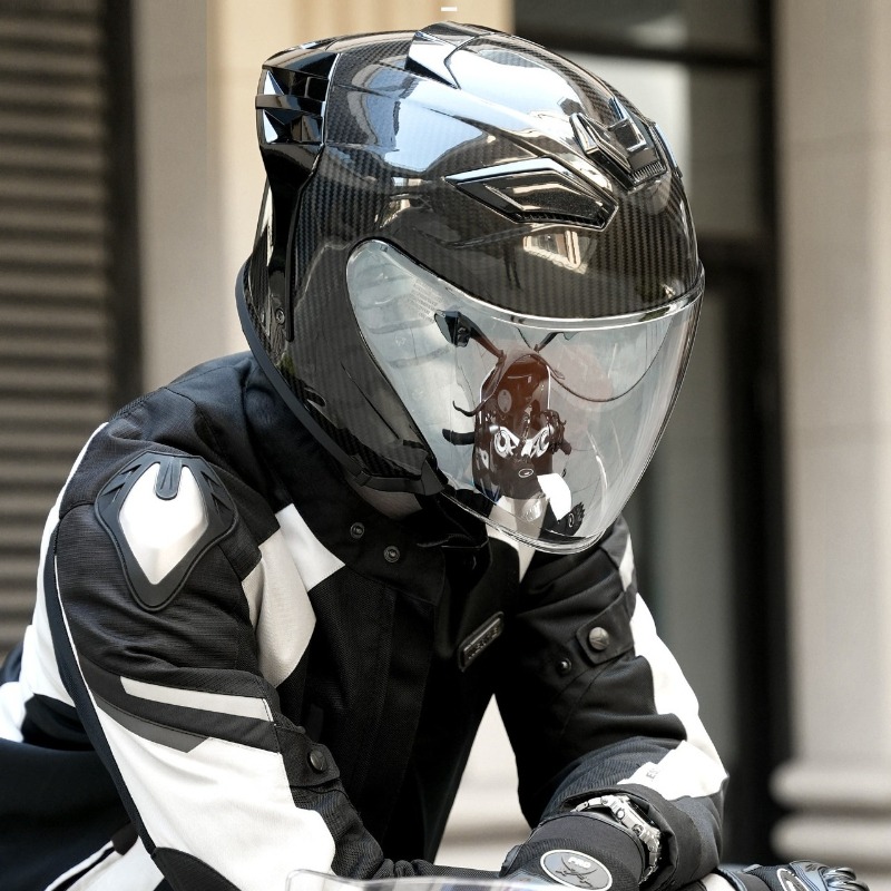 Koolstofvezel motorfietshelm D - Carbon Fiber Lightweight Motorcycle Helmet recensie en prijs