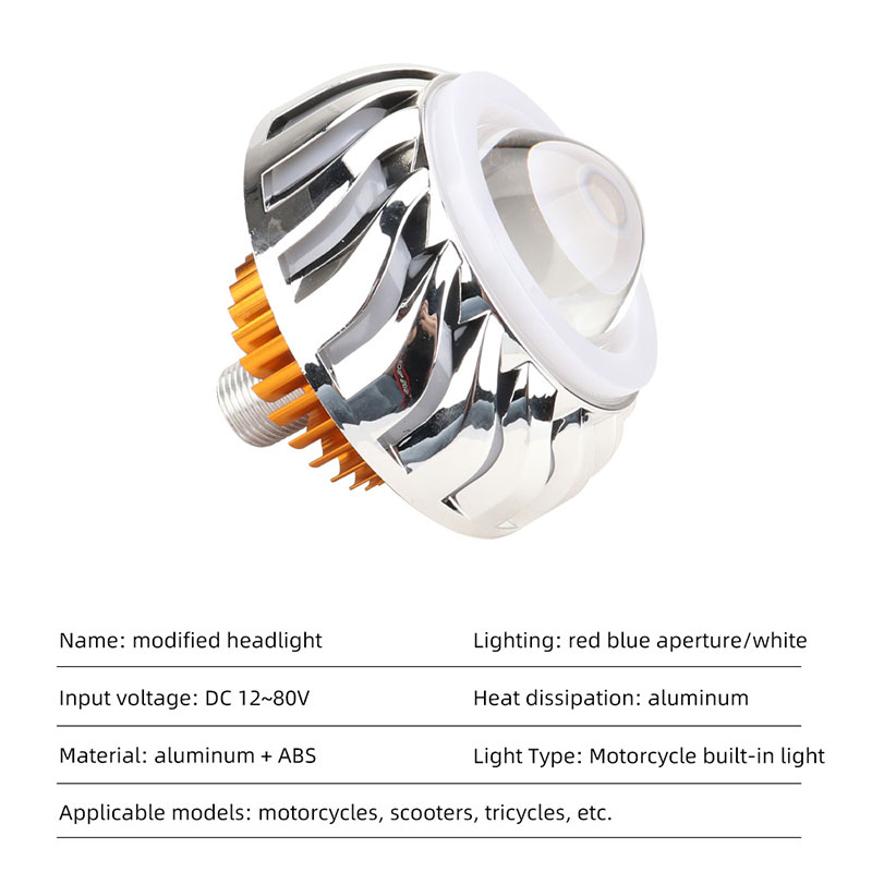 1 stuk motorfiets koplamp dubb - Universal Motorcycle Led Headlight Projector recensie en prijs