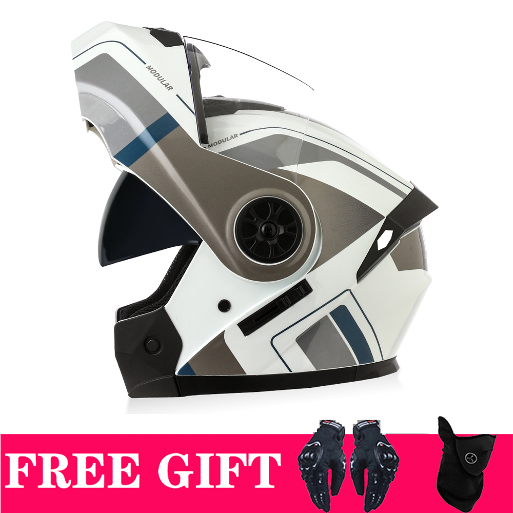 Dubbele vizieren Bluetooth-hel - Full Face Motorcycle Helmet With Bluetooth recensie en prijs