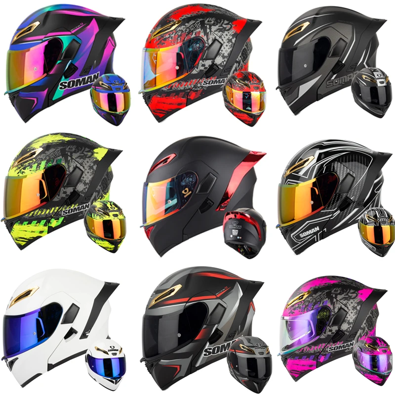 SOMAN Integraalhelm Dual Lens  - Dual Visor Motorcycle Racing Helmet recensie en prijs