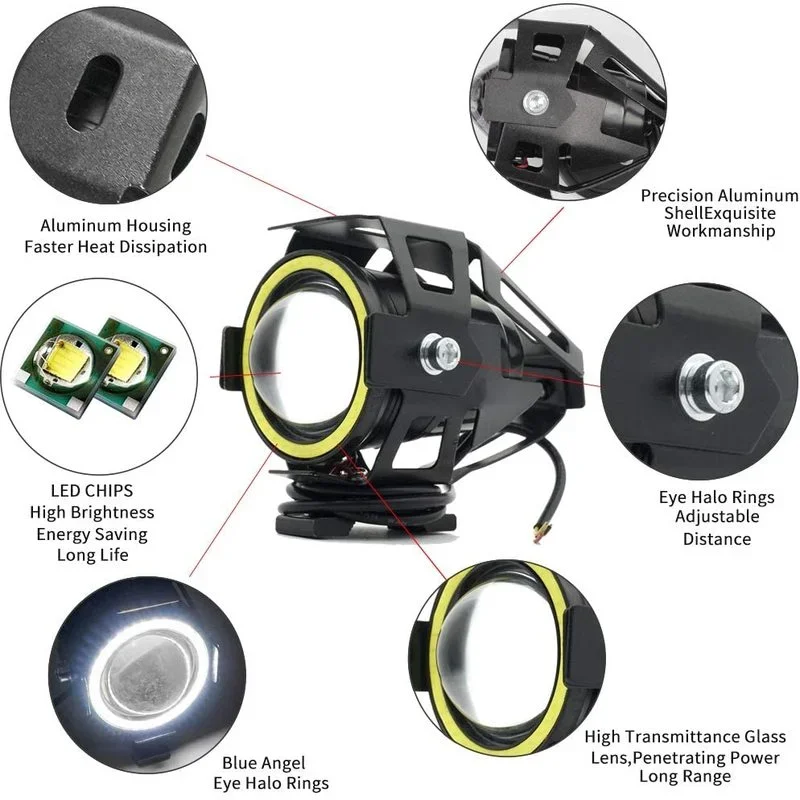 U7 LED Extra Heldere Motorfiet - Universal Motorcycle Led Headlight Projector recensie en prijs