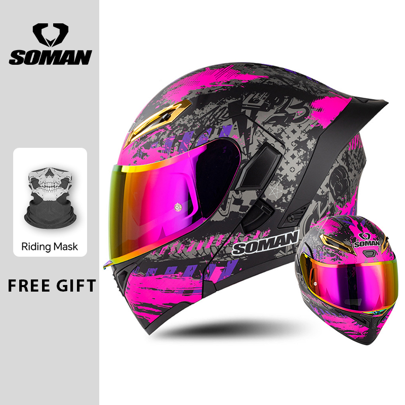 Unisex DOT goedgekeurde opklap - Dual Visor Motorcycle Racing Helmet recensie en prijs