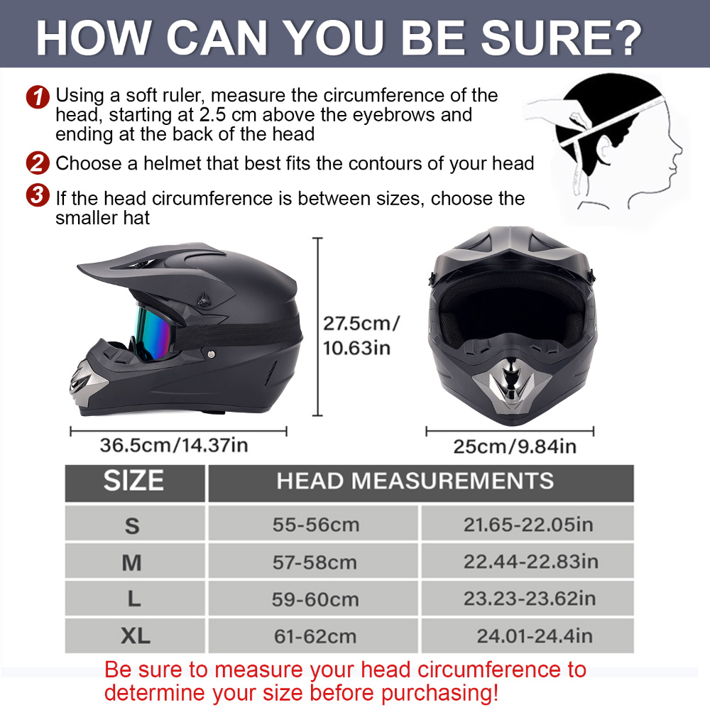 Off-road motorhelm, vierdelige - Off Road Motocross Helmet Goggles Set recensie en prijs