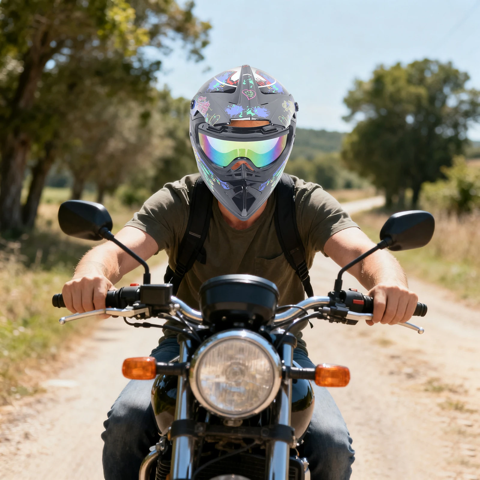 Motocrosshelmset, motorhelmen  - Off Road Motocross Helmet Goggles Set recensie en prijs