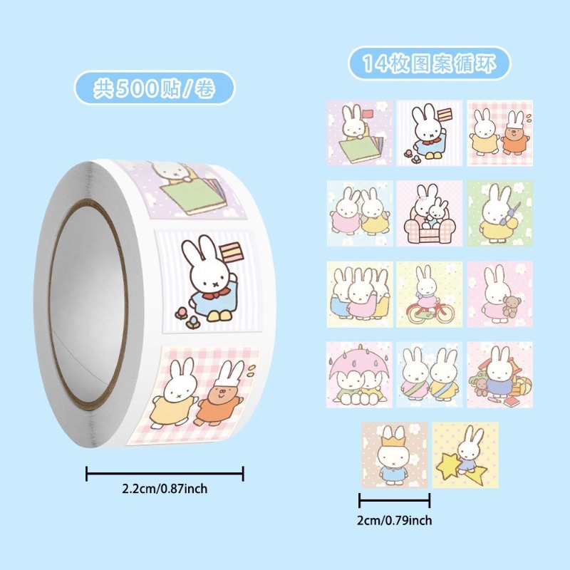Miffy 500 stuks rolsticker hog - Atv Parts recensie en prijs
