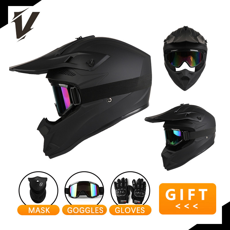 Offroad motorhelmset, full-fac - Off Road Motocross Helmet Goggles Set recensie en prijs