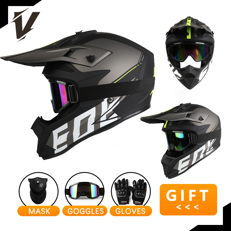 Offroad motorhelmset, full-fac - Off Road Motocross Helmet Goggles Set recensie en prijs