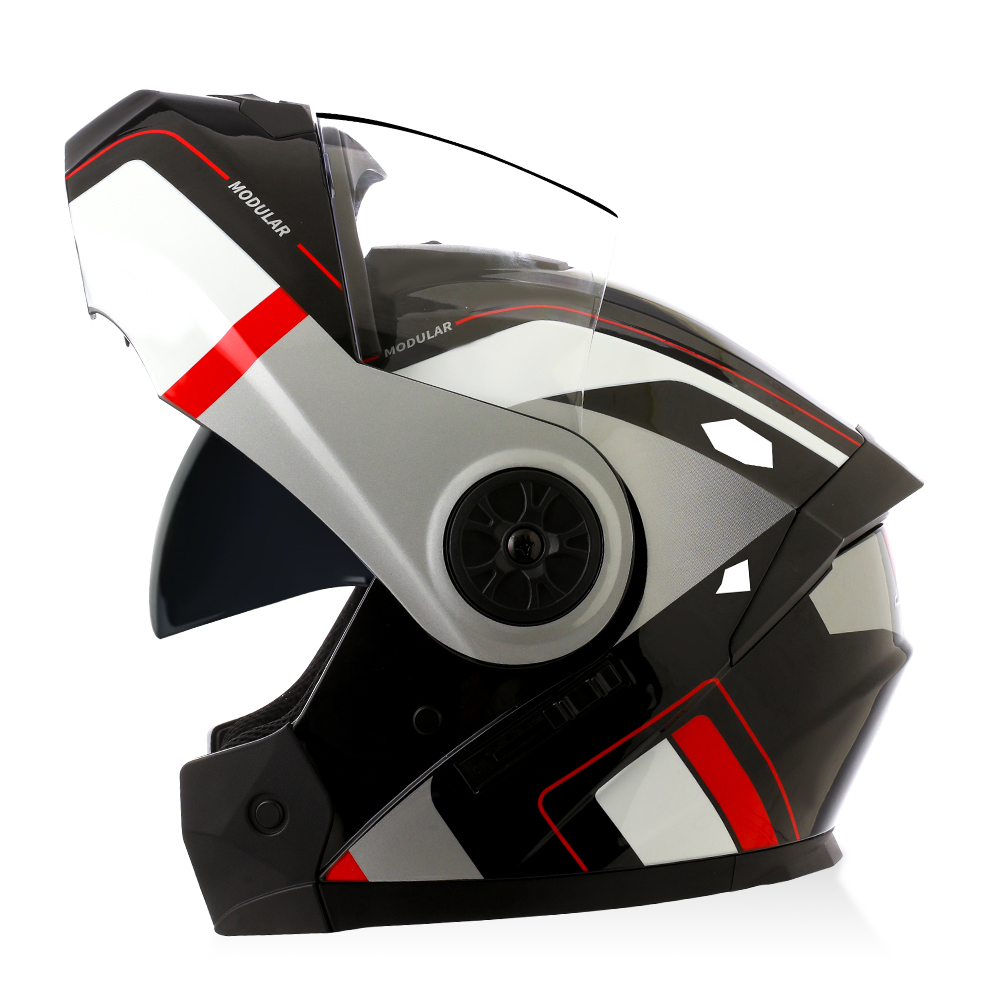 Hoge kwaliteit modulaire flip- - Modular Flip Up Motorcycle Helmet Dot Approved recensie en prijs