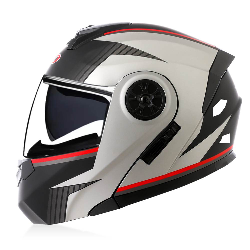 Hoge kwaliteit modulaire flip- - Modular Flip Up Motorcycle Helmet Dot Approved recensie en prijs