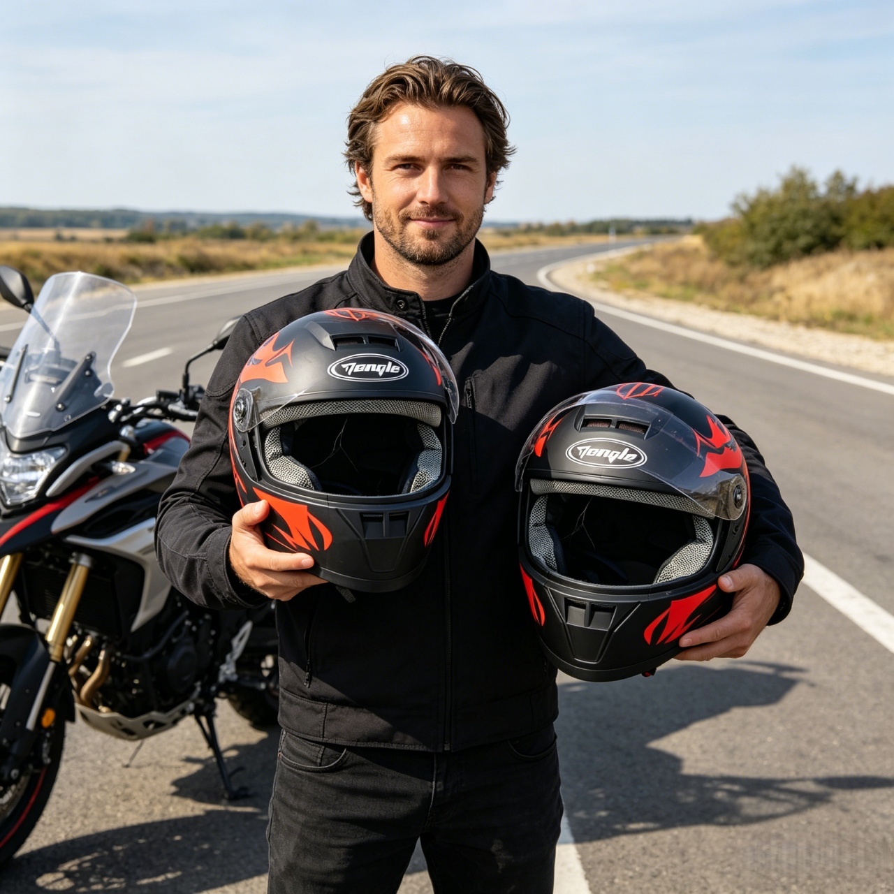 Heren motorhelm met dubbele vi - Dual Visor Motorcycle Racing Helmet recensie en prijs