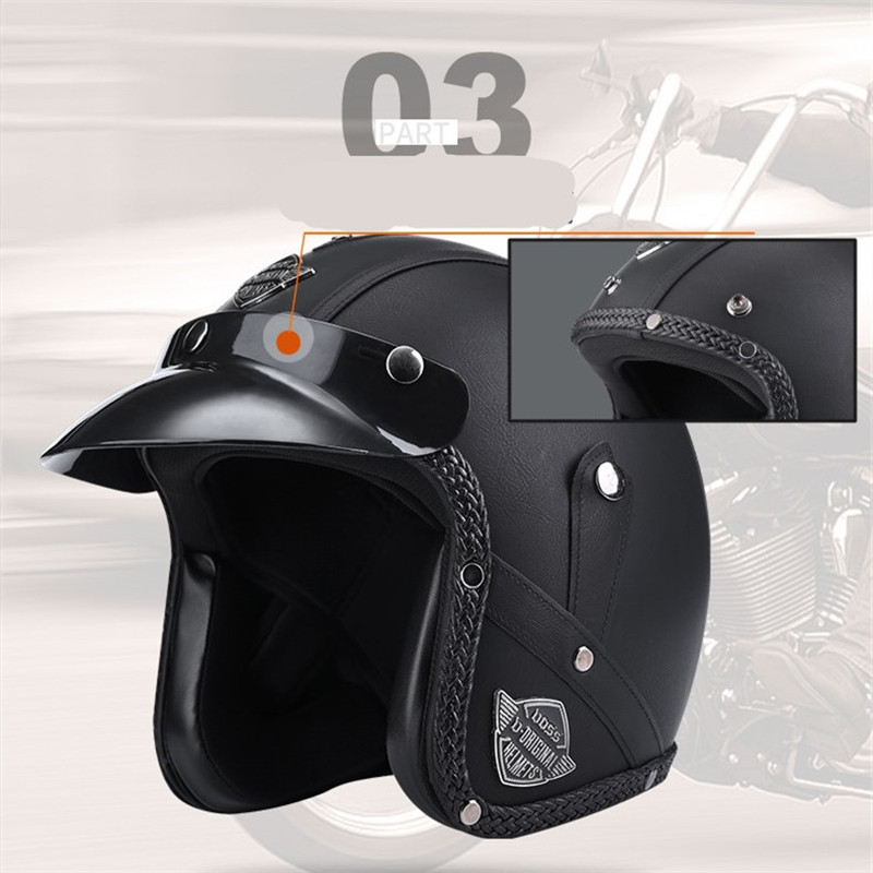 Nieuwe Collectie Helmen Open 3 - Vintage Open Face Retro Helmet recensie en prijs