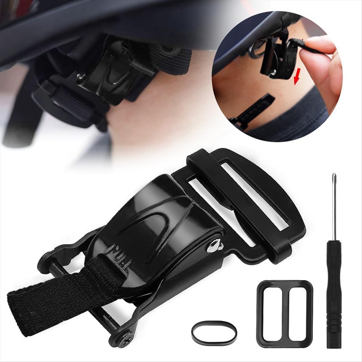 Compatibele helm snelontgrende - Quick Release Buckle Motorcycle Helmet recensie en prijs