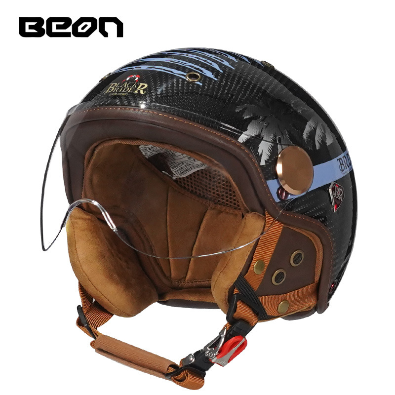 BEON BR13 Retro open gezicht h - Vintage Open Face Retro Helmet recensie en prijs
