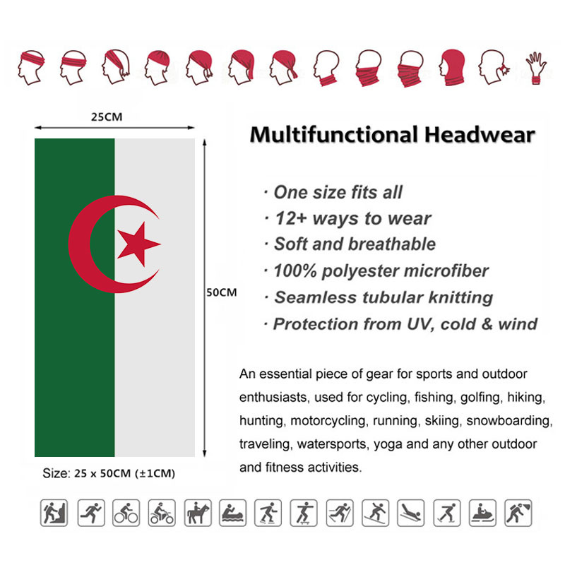 Algeria Vlag Bedrukt Bandana H - Riding Gear recensie en prijs