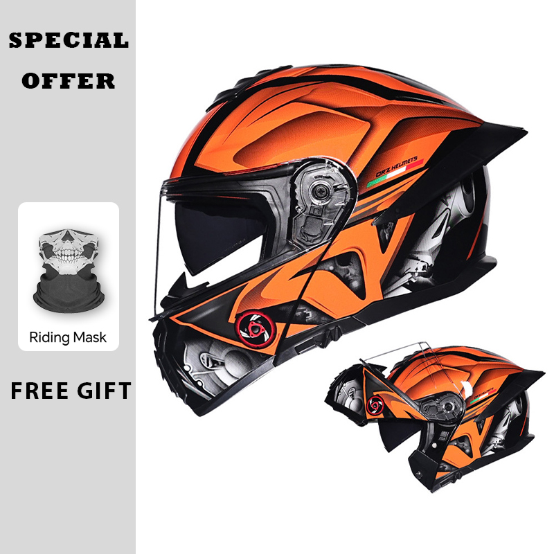 Motorhelm opklapbaar Dubbel vi - Dual Visor Motorcycle Racing Helmet recensie en prijs