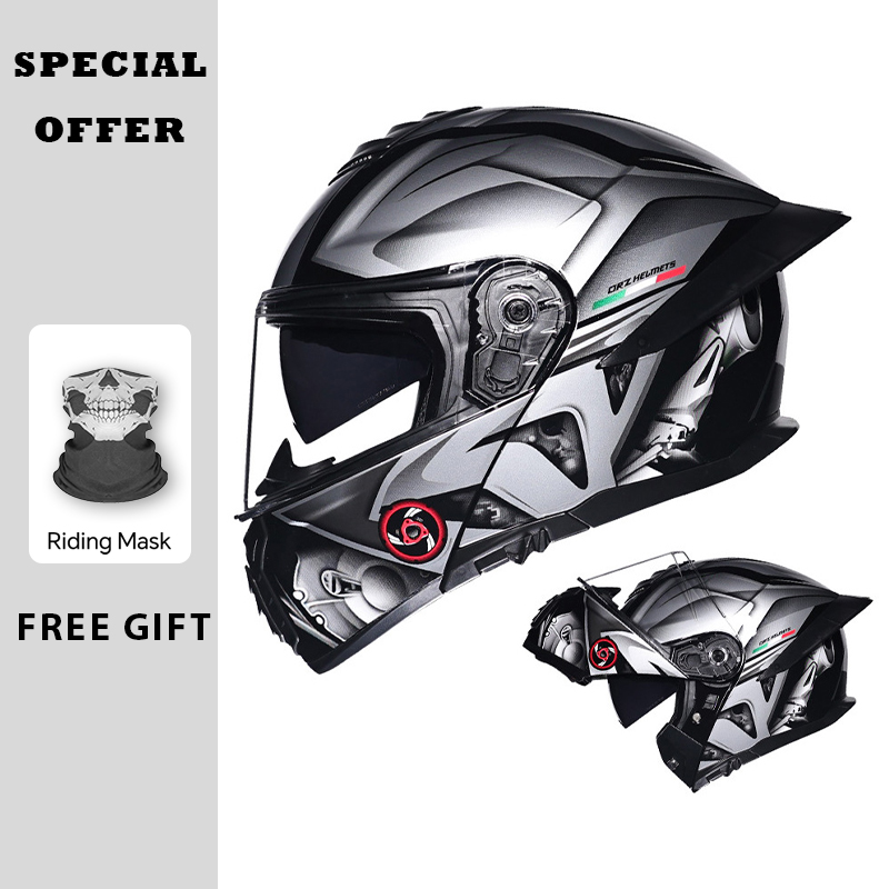 Motorhelm opklapbaar Dubbel vi - Dual Visor Motorcycle Racing Helmet recensie en prijs