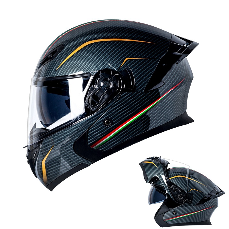 Gecertificeerde modulaire flip - Dual Visor Motorcycle Racing Helmet recensie en prijs