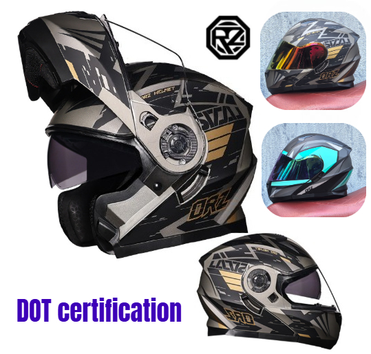 Orz Volledige Gezicht Dual Viz - Dual Visor Motorcycle Racing Helmet recensie en prijs